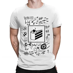 Men 100% Cotton Short Summer Sleeve Casual Plus Size Shirt Adults Portal 2 GLaDOS Lie,Lie,Lie T-Shirt men clothing harajuku