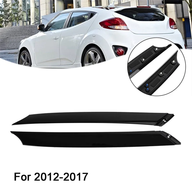 Guarnição do pilar do pára-brisa do carro, moldagem exterior para Hyundai Veloster 2012-2017 861702V000 861802V000, 2pcs