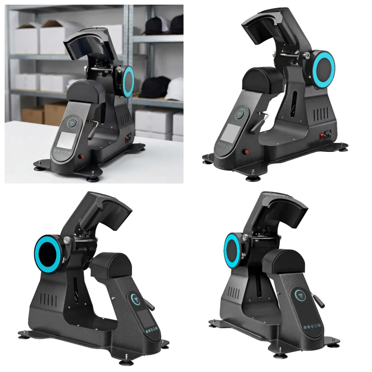 

WJW New Electric Cap Heat Press Machine for Embroidered Patches 3D Labels Automatic Dual Heating High Temperature Hat Transfer P