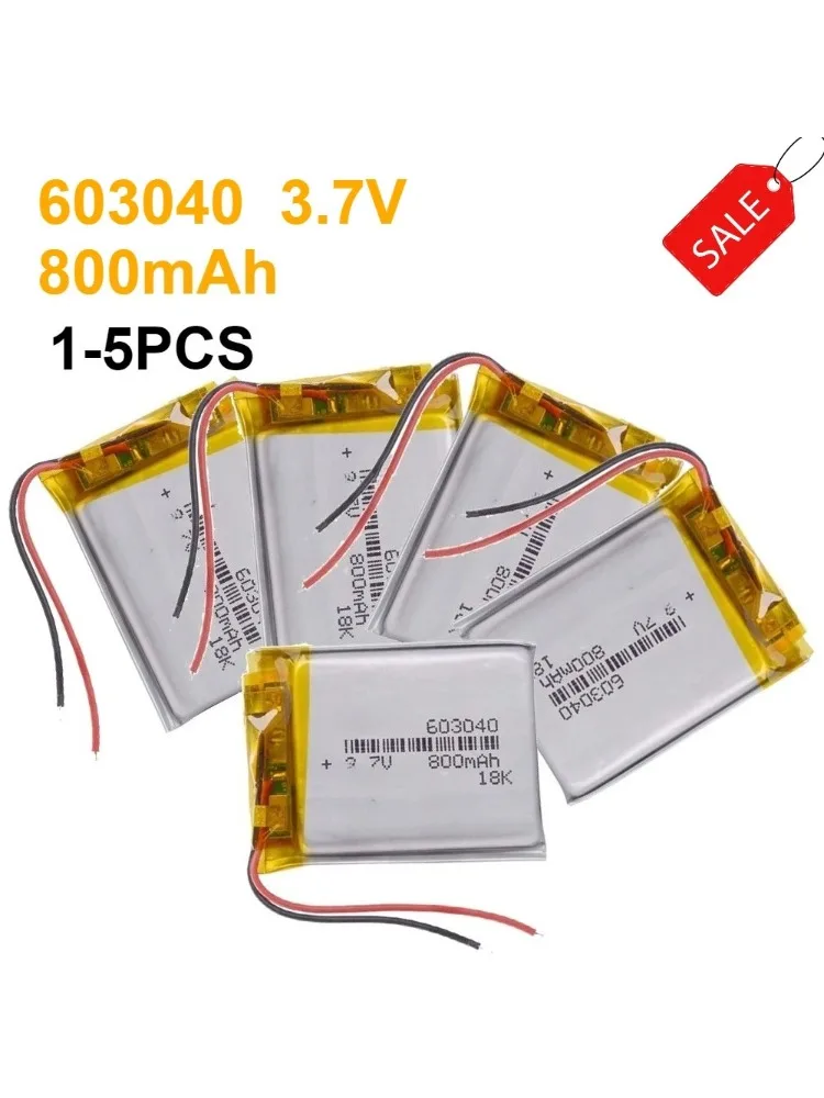 Bateria litowo-polimerowa 603040 3.7V do urządzeń kosmetycznych, urządzeń do odsysania mleka, zabawek, głośników, systemów samochodowych, nawigacji, monitoringu, 800mAh — zdjęcie produktu 7
