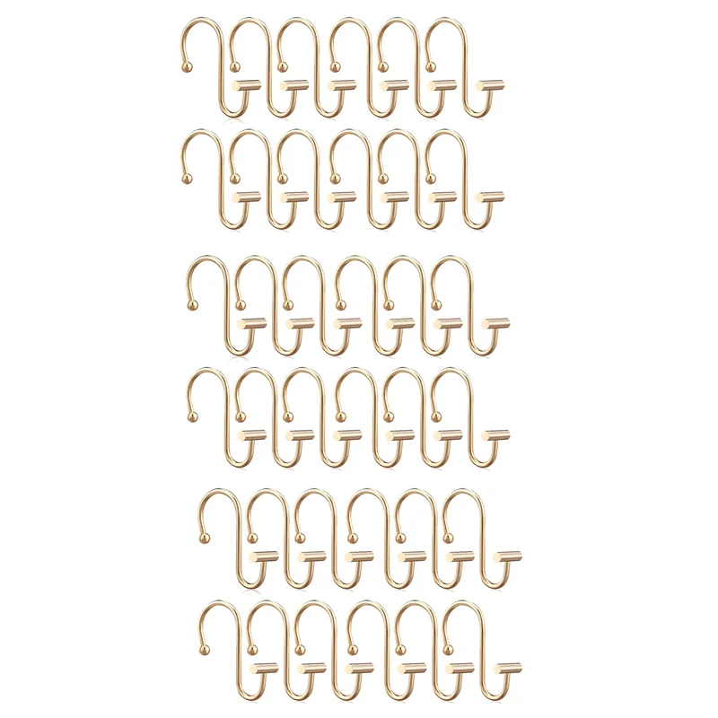36x anéis de ganchos de cortina de chuveiro, anéis decorativos de bronze para haste de chuveiro, ganchos de chuveiro cabides em forma de t-abxk