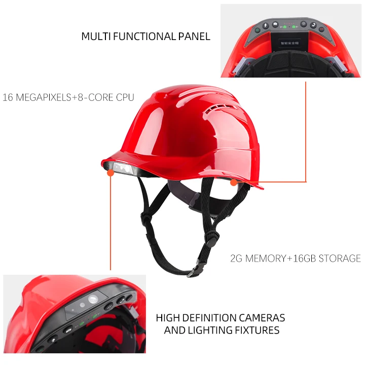 Smart Positioning Safety Helmet Ventilated ABS Construction Safety Protective Work Helmet