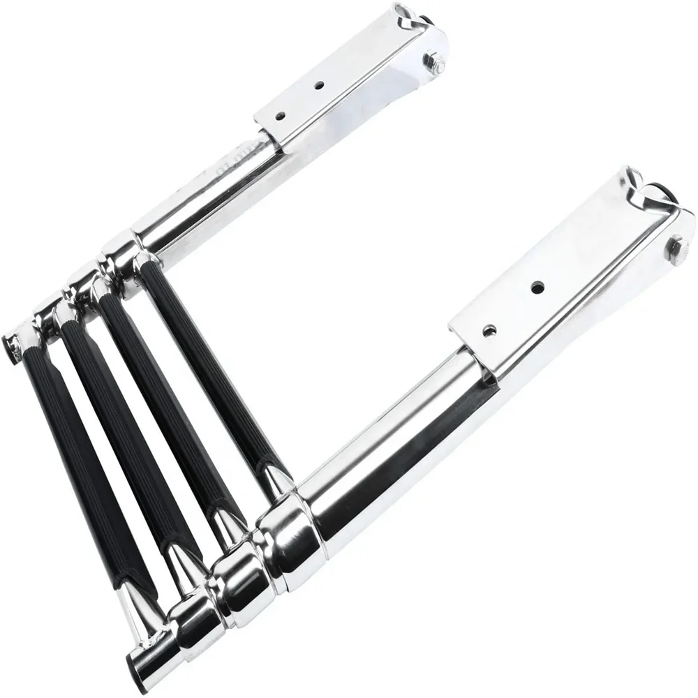 316 Stainless Steel Marine Boat Folding Ladder Telescoping Boarding Ladder for Yacht