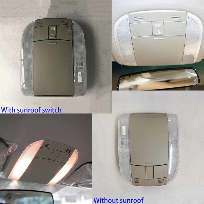 HengFei Car Accessories Reading Light For Toyota Corolla Sun 2007~2013 Indoor Ceiling Light Front Roof Light Sunroof Switch