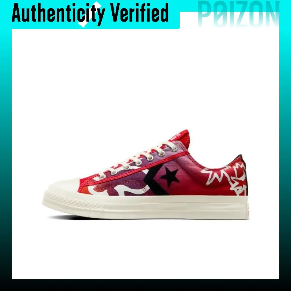 Converse Star Player 76 Canvas Shoes Unisex Low-top Tomato Red A07257C