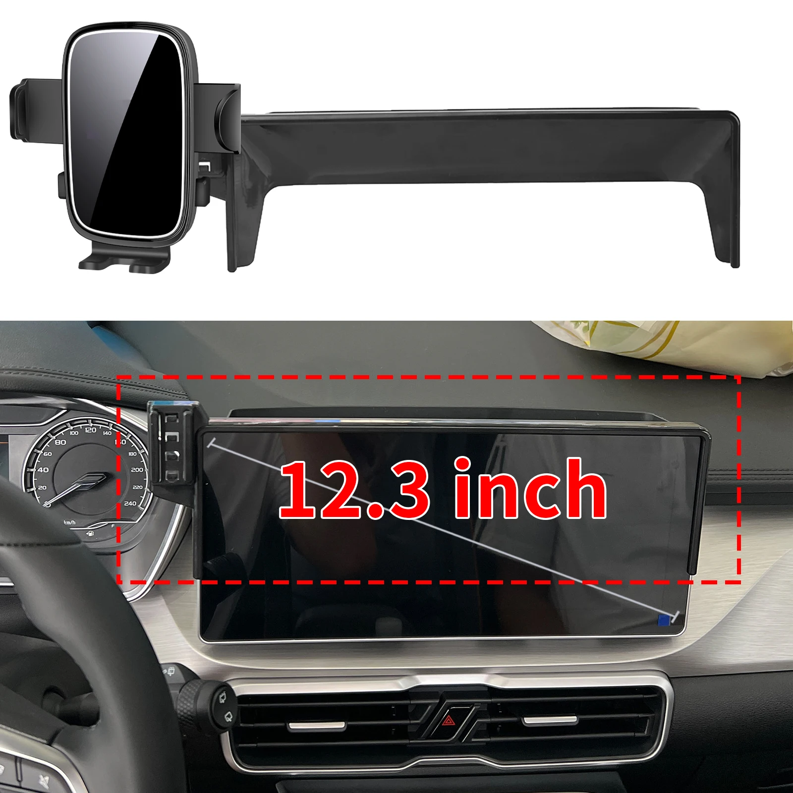 

fit for Geely Coolray 2021 2022 2023 Custom Fit Phone Holder Mount Dashboard Screen Base No Drill Car​​ accessoires