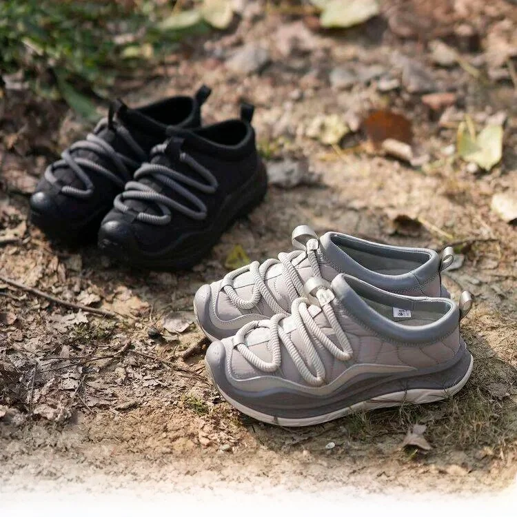 

Уличные спортивные ботинки с утолщенной подошвой, с хлопковой подкладкой, мужские и женские, зимние, модные, повседневные, с дышащей мембранной системой