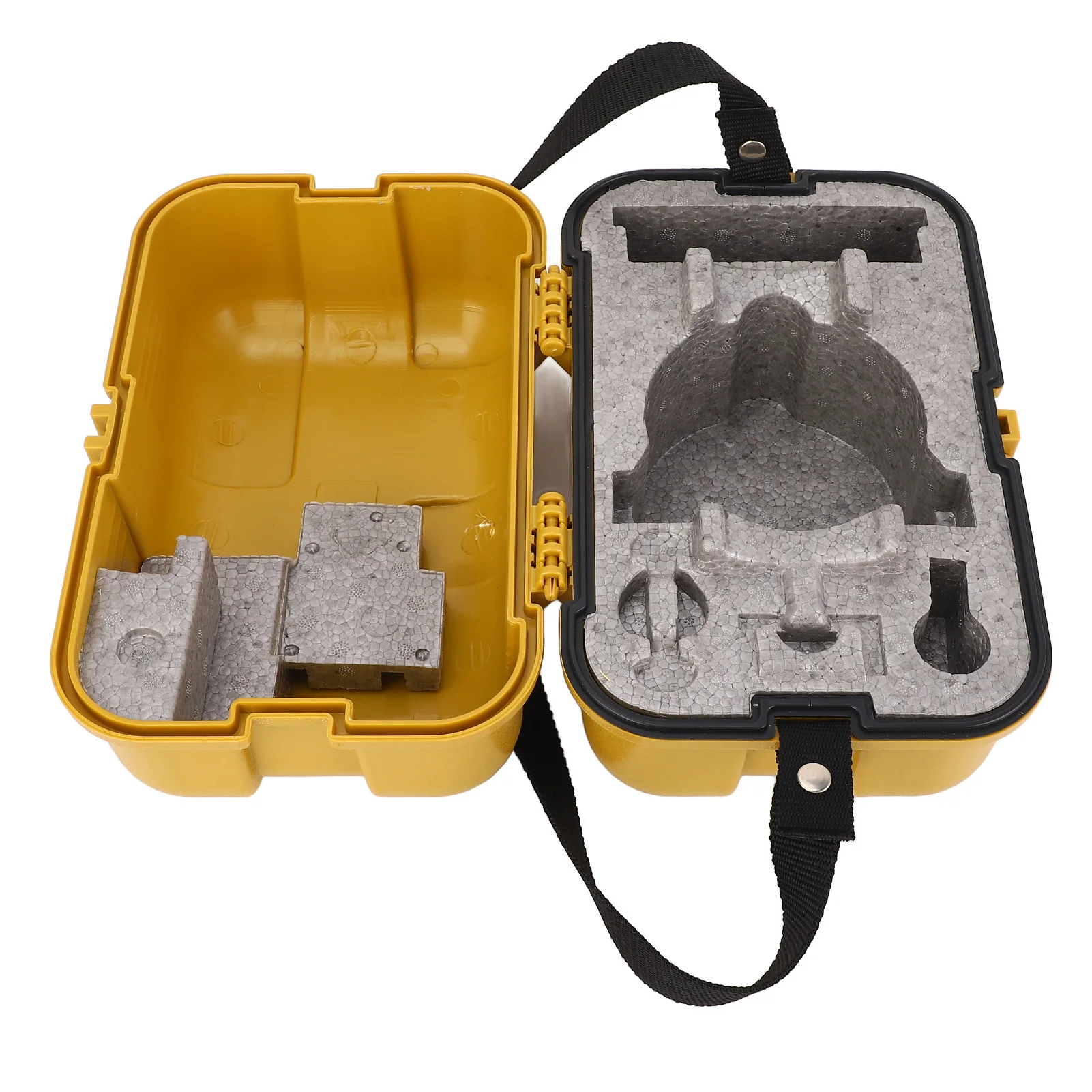 Nivelleringsinstrumentkoffer Plastic Total Station-niveau-opbergdoos met enkel slot voor landmeetapparatuur Opbergkoffer voor geel niveau