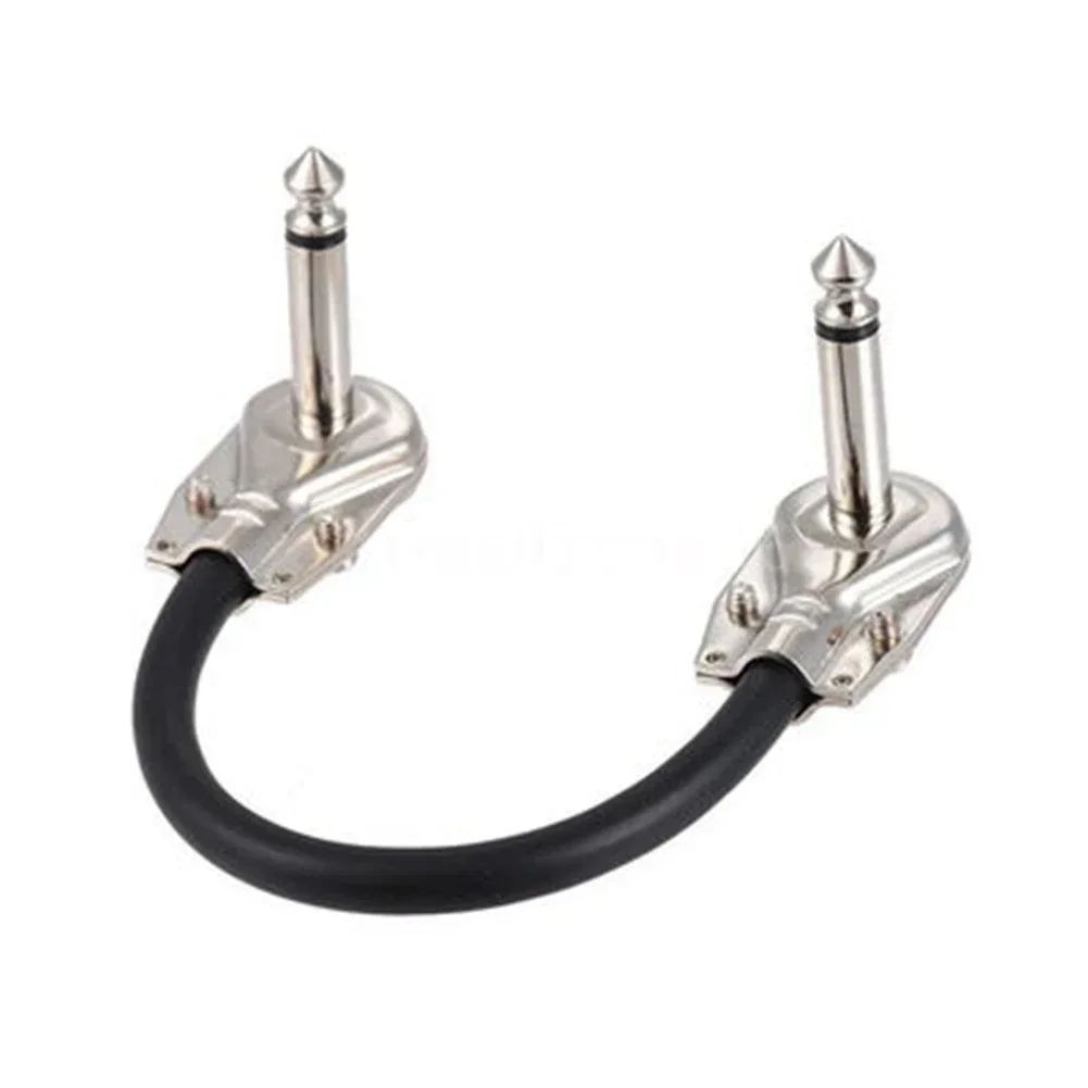 

6.35mm Elbow Guitar Effect Pedal Cable 1/4 In Right Angle Jack Guitar Patch Lead 15CM For Pedalboards Audio Signal Transmission