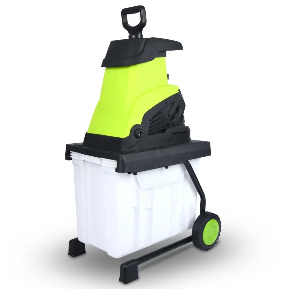 

2500W Corded Electric Garden Shredder Machine Tree Branches Wood Chipper Weed Shredder Leaf Branch Shredder With Big Box