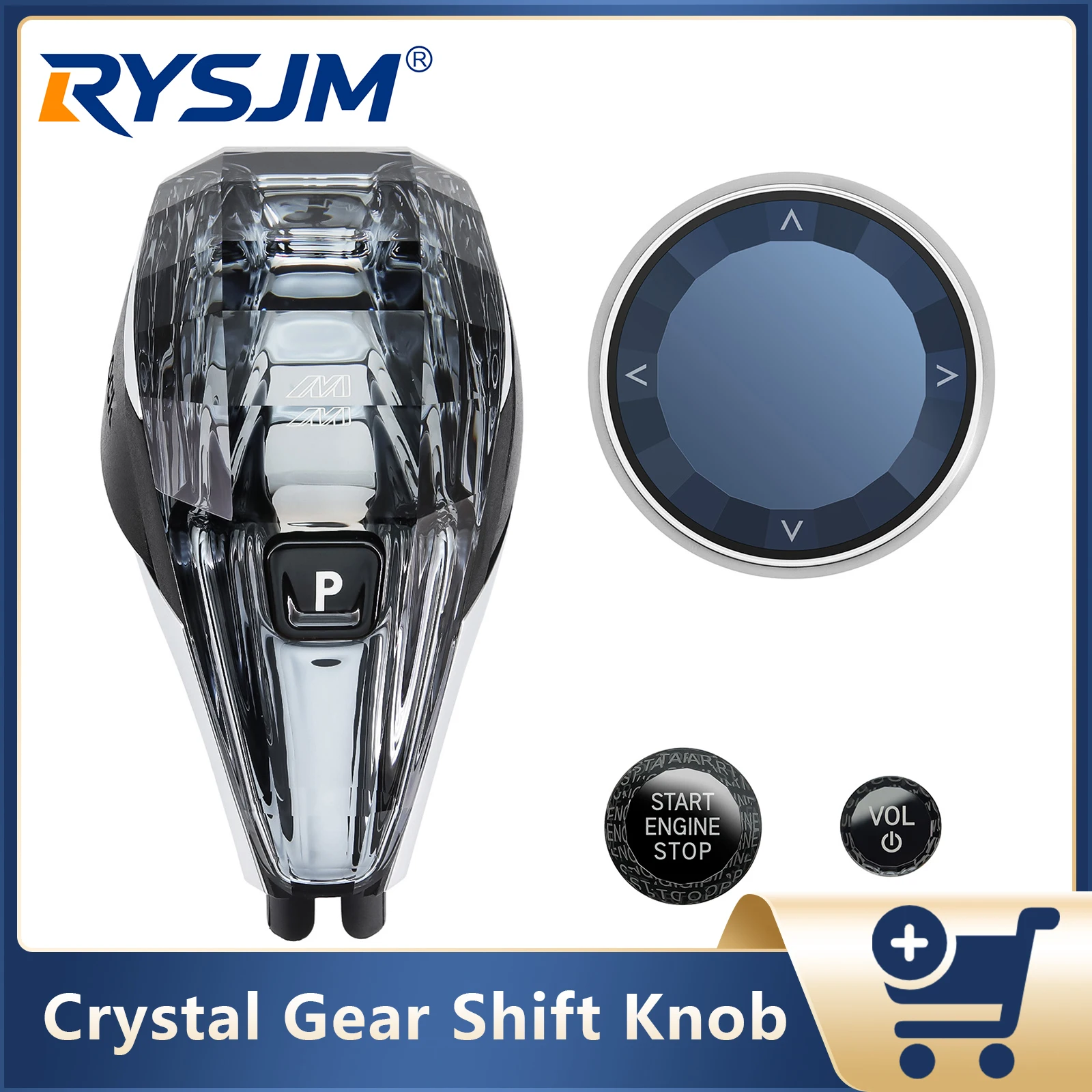 

4 Pieces Set Crystal Gear Shift Knob Lever Car Crystal Shift Knob Gear Handle For BMW F40 F44 F45 F46 G20 G21 G22 G23 G26 G28