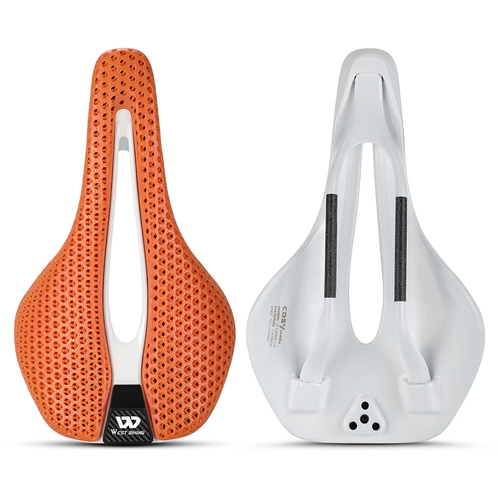 AliExpress West Biking WEST BIKING 3D Printed Bike Saddle T700 Carbon Fiber Professional Racing Cycling Seat Ergonomic Breathable MTB Road Bike Saddle