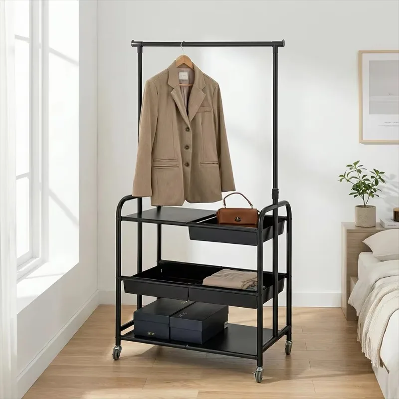 Wholesale Household Storage Furniture Living Room Applicable Laundry Drying Rack Clothes Hanger Wardrobe