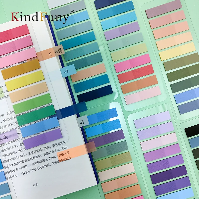 

KindFuny 4800 Sheets Adhesive Page Markers Transparent Waterproof Sticky Notes Classify Files Flags Posted It planner Stickers