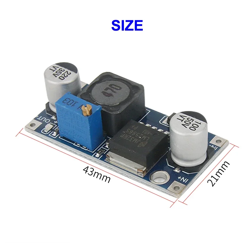 LM2596S DC-DC Buck Converter Vehicle Stabilizers Step-Down Power Supply Module LM2596 Adjustable DC1.25V-35V Voltage Regulators