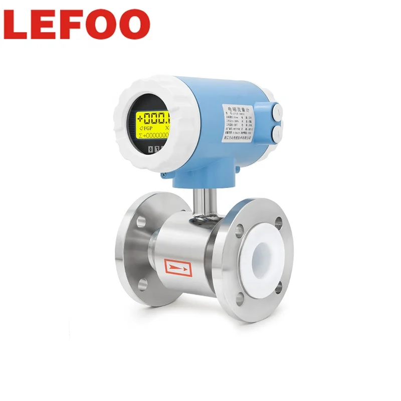 

PTFE lining DN10-300 Magnetic Water Flowmeter 4-20mA Output IP65 Electromagnetic Flow Meter for Industrial Measuring