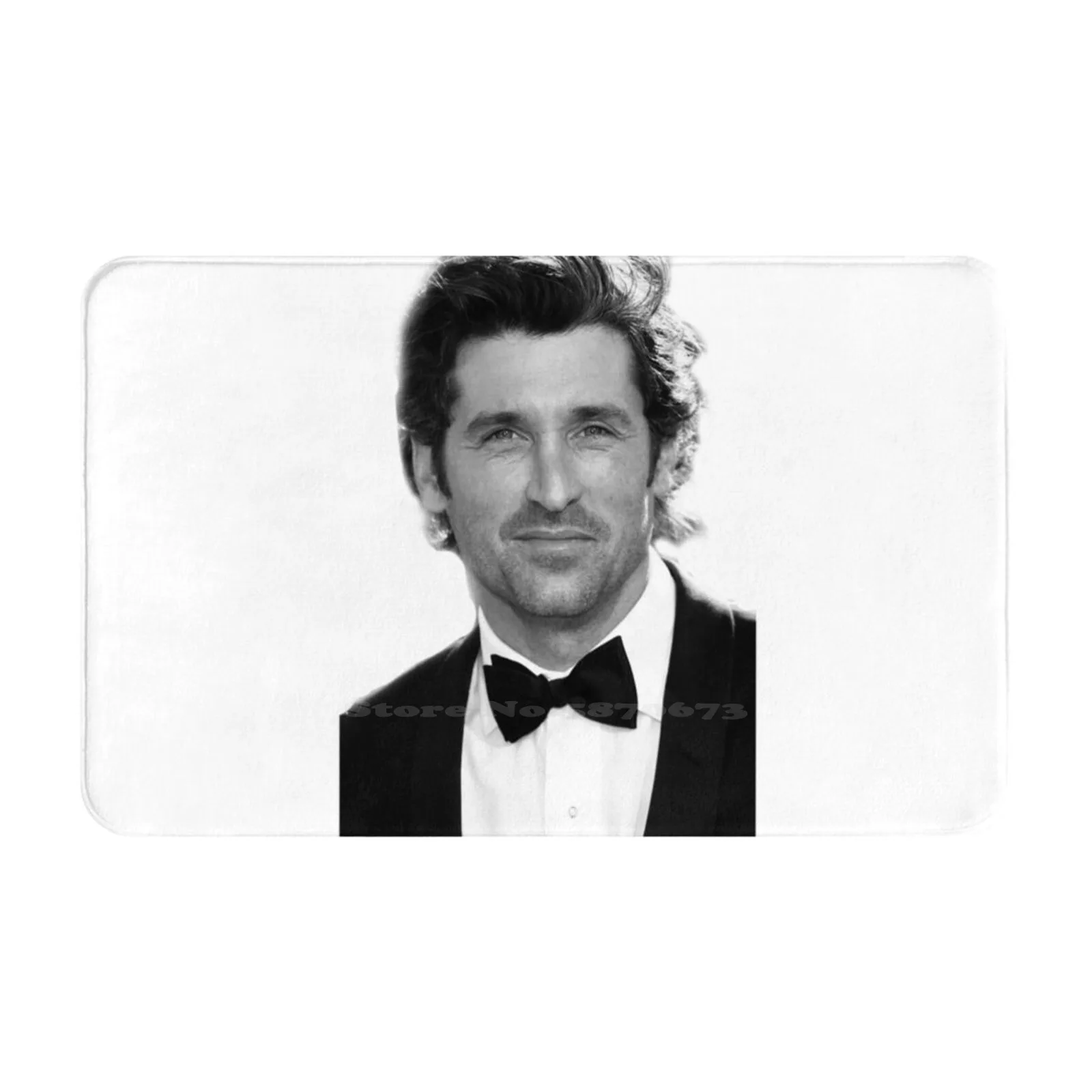 Patrick Dempsey Comfortable Door Mat Rug Carpet Foot Pad Patrick Dempsey Greys Anatomy Derek Shepherd Black And White