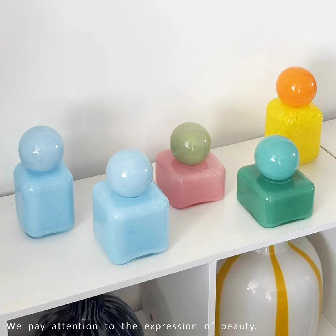 

Handcrafted Art Home Decorations Children's Festival Gifts Candy Jar Living Room Desktop Dopamine-colored Ornaments Storage Jar