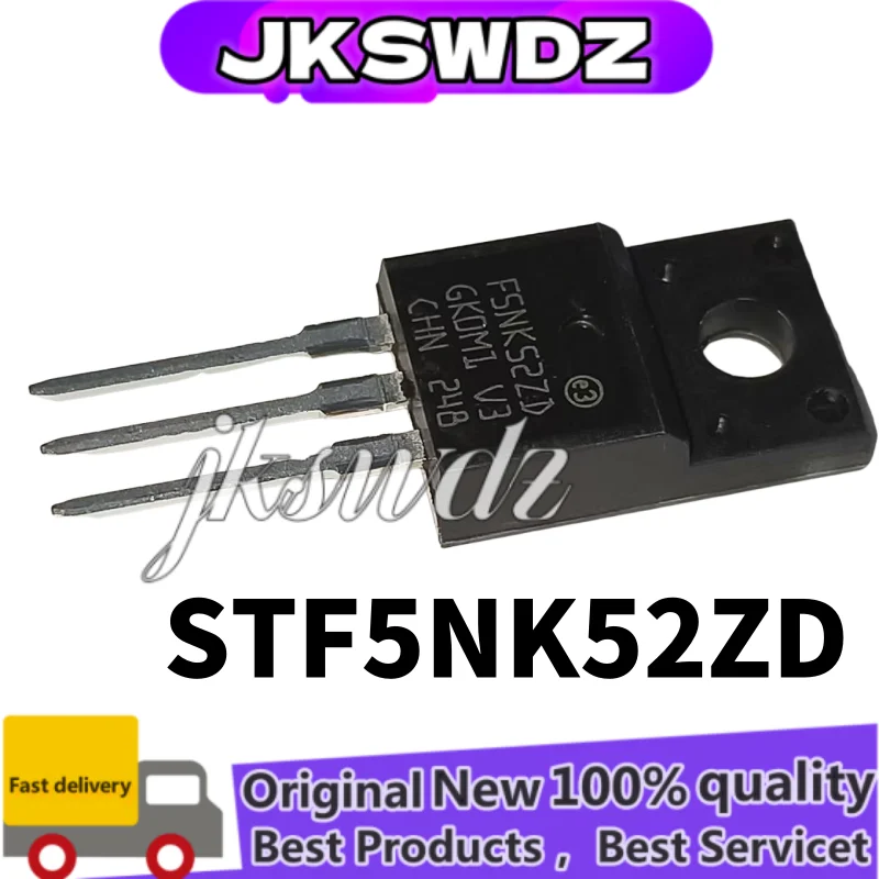 

10PCS NEW STF5NK52ZD F5NK52ZD 5NK52ZD 4.2A/520V TO-220 N-channel MOS