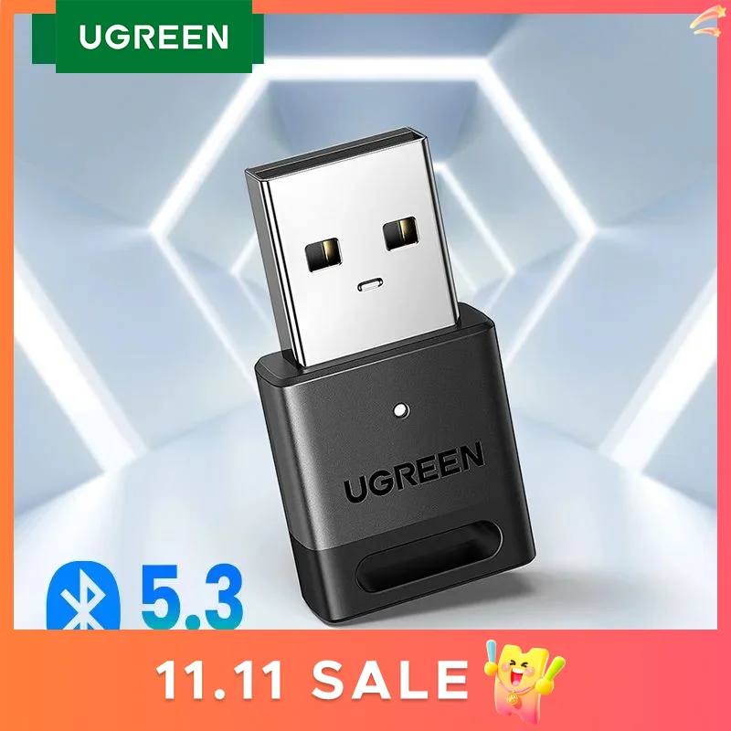 

UGREEN USB Bluetooth 5.3 Dongle Adapter for PC Speaker Wireless Mouse Keyboard Music Audio Receiver Transmitter Bluetooth