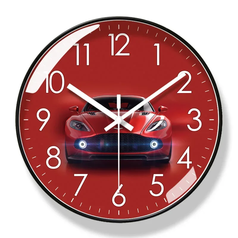 2026 Super Car Design Wall Clocks Silent Cool Fashion Wall Clock Modern Silent Sweep Second Quartz Clock Living Room Home Decor