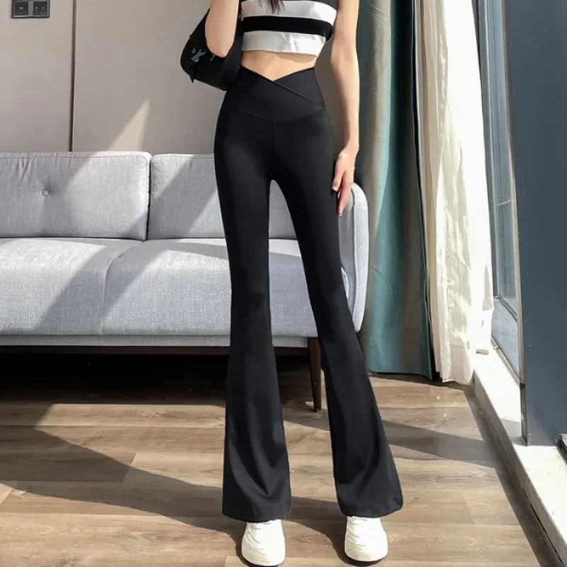 

Spring New Women Skinny Yoga Pants Flare Leggings Korean Style Streetwear Y2k Casual Yoga Pants Flare Leg Pantalones De Mujer