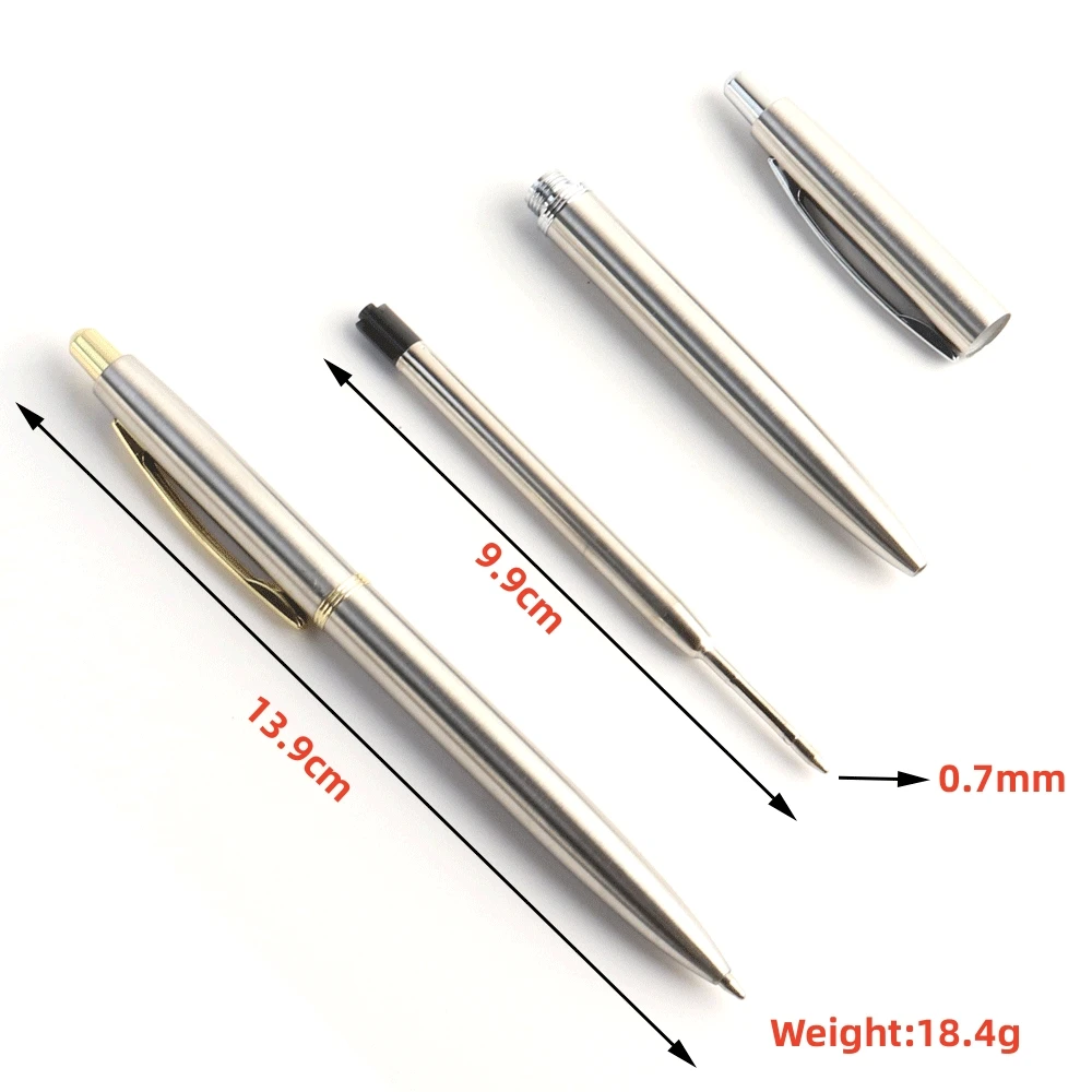 1/2/4/Pcs Metal Ballpoint Pen Promotional Pens G2 Refill Blue Ink Automatic Ballpoint Pens Set For School Stationery Office Pen