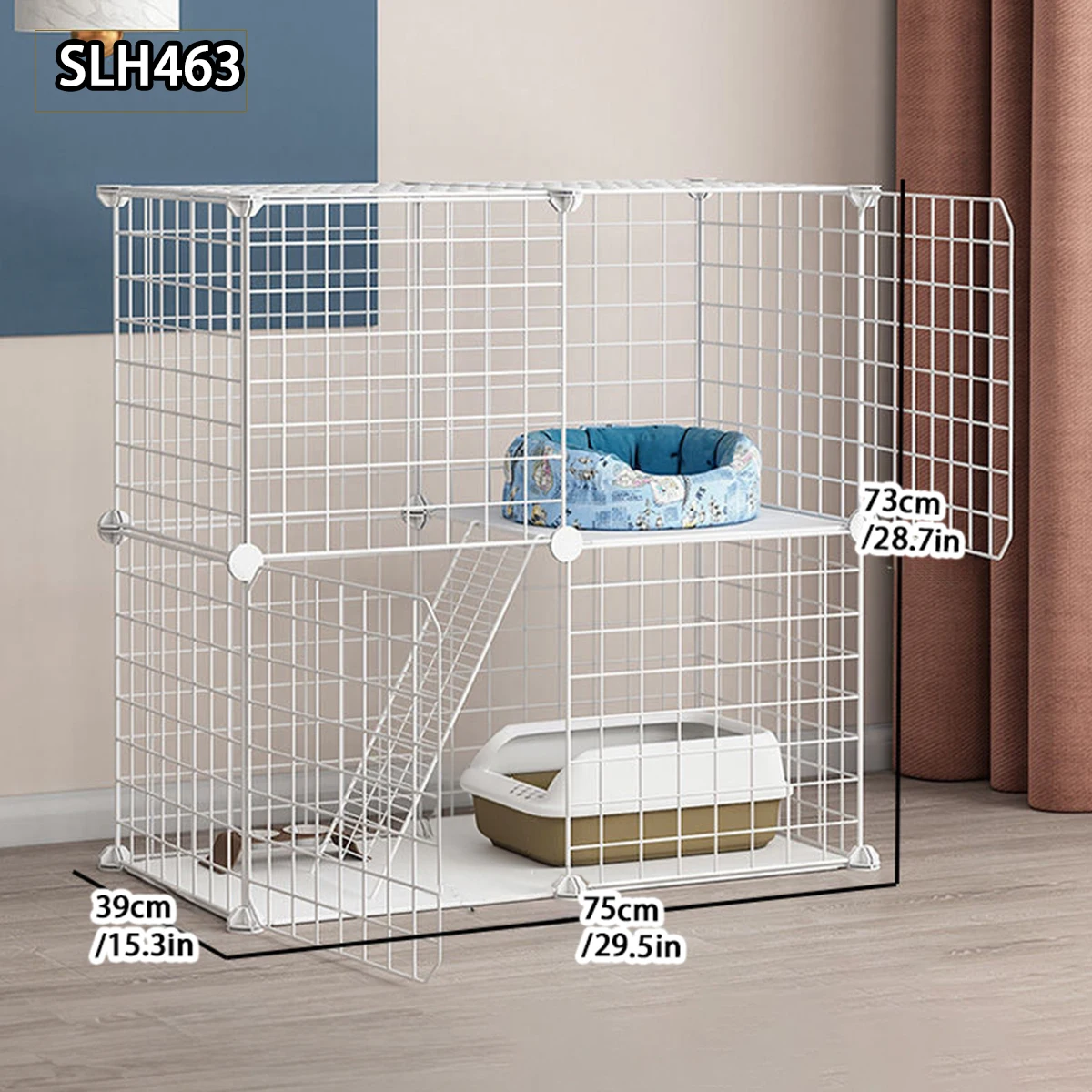 

Кошачья клетка, кошачья вилла, домик для кошек для дома, домик для кошек с туалетом, с местом для лотка, домик для котят, трехэтажный домик для кошек