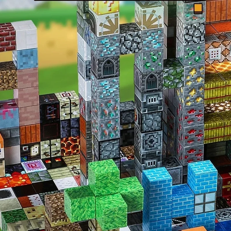 Magnetyczne klocki konstrukcyjne My Magnetic World - kreatywne i wszechstronne, mocne magnetyczne kostki, fajne i unikalne prezenty na urodziny, Halloween, Boże Narodzenie.