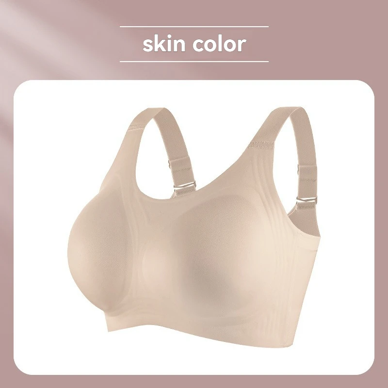 Woman Summer Laser Cut Seamless Wireless Push Up Bra Basic Crop Top Por Mayor Padded Women Brassier Ice Silk Seamless Bra image 3
