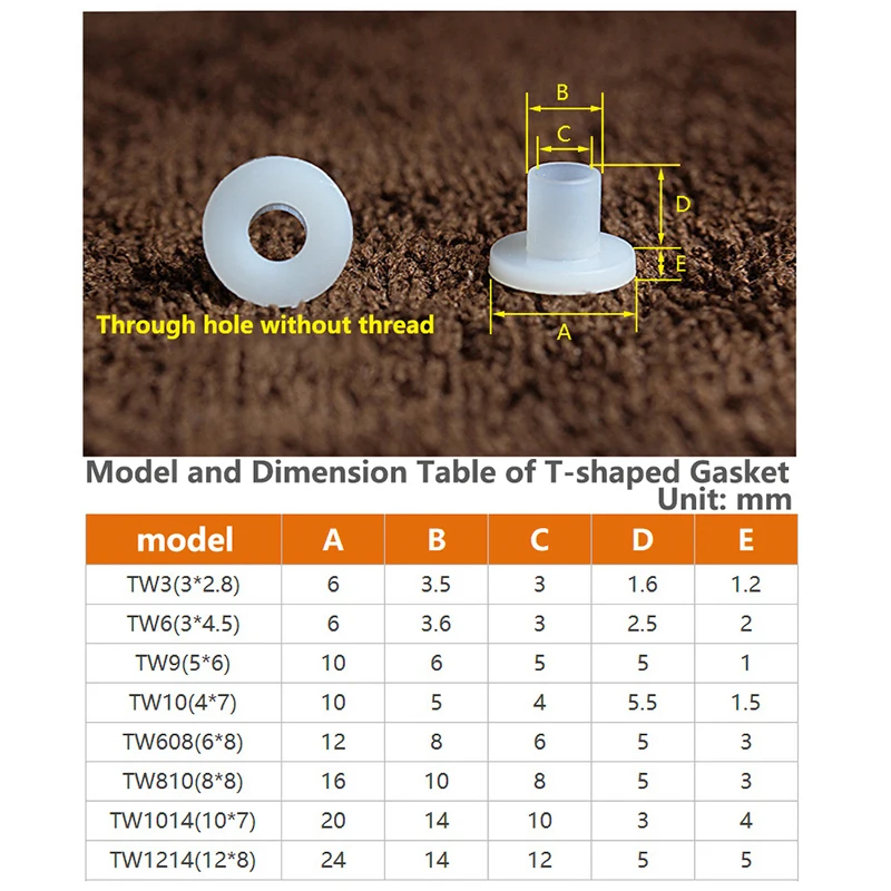 5/10/20/50/100Pcs M3 M4 M5 M6 M8 M10 M12 M14 M16 Screw Nylon Transistor Gasket The Step T-Type Plastic Washer Insulation Spacer