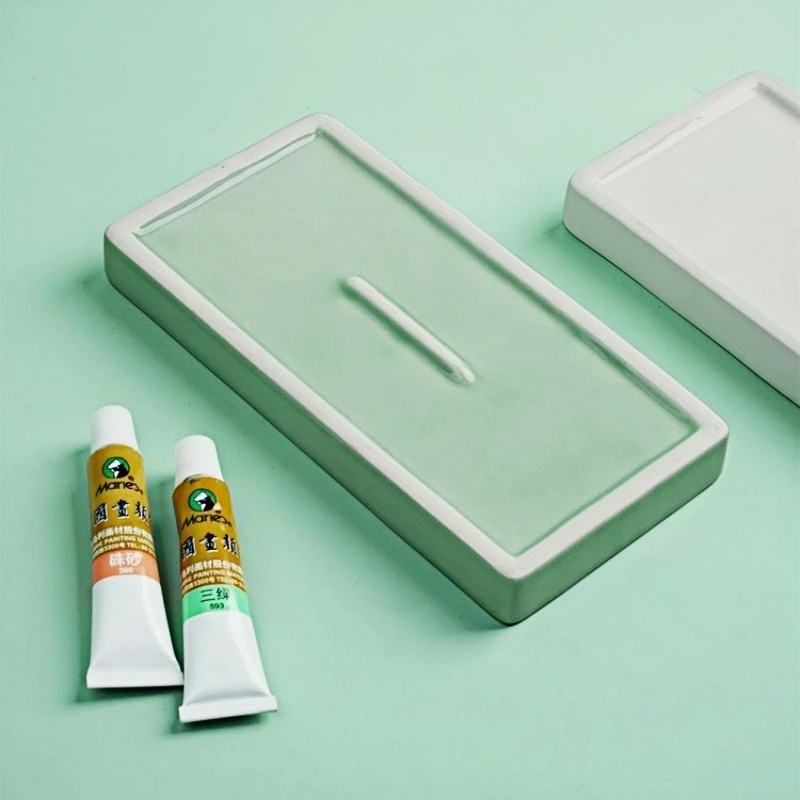 لوحة سيراميك متعددة الأقسام حبر صيني وألوان مائية ولوحات طلاء الزيت والغواش لوحة بورسلين متعددة الأغراض