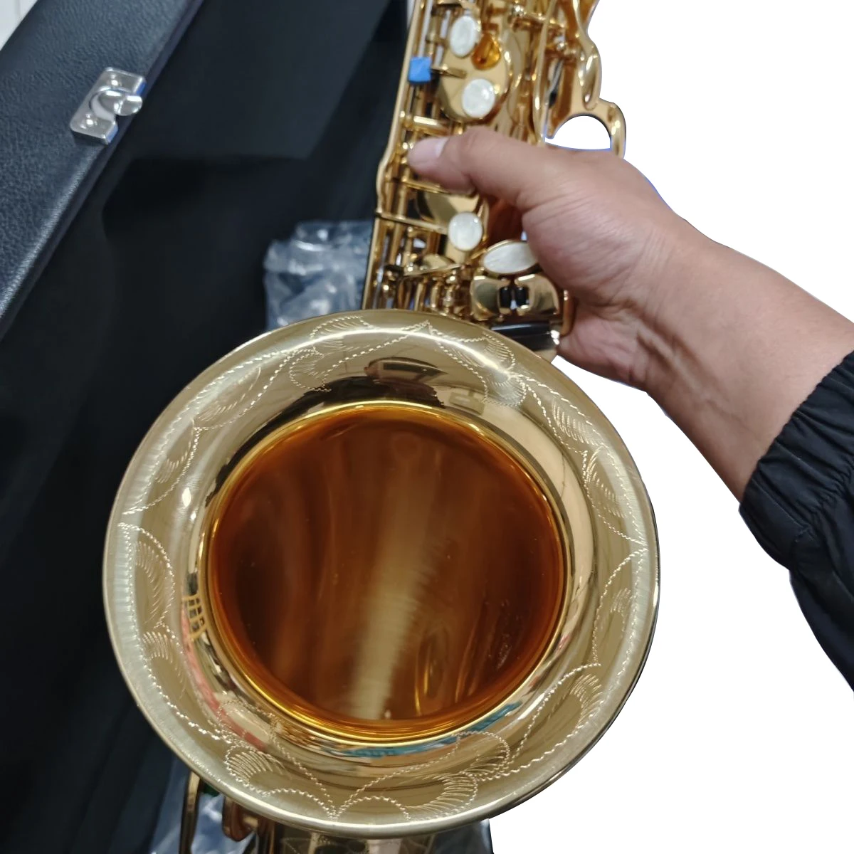 Professional France Brand New RST-Q3 Gold lacquer Double Tendon Tenor saxophone With case mouthpieces music instrument sax