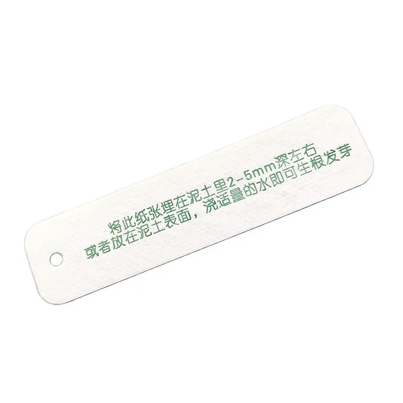 Custom Seed Paper Tag Plantable Bookmarks Handmade Recyclable And Biodegradable Eological Paper Cards with Flower Seeds