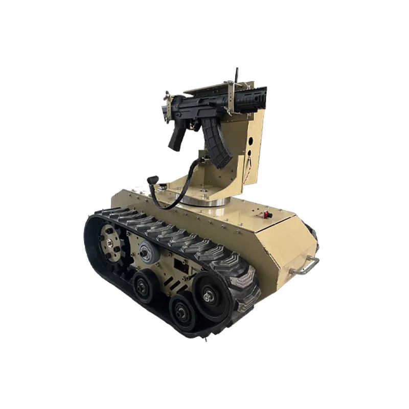 รถขนส่ง RC แชสซีแบบติดตั้งบนแทร็ก หุ่นยนต์หมุนได้ 360 องศา  มอเตอร์ไร้แปรงสำหรับทุกสภาพพื้นผิว  รีโมทคอนโทรล 2.4G รถหุ้มเกราะ