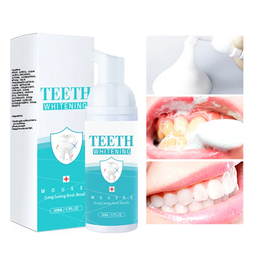 50ml Ultra-Fine Mousse Foam Toothpaste Deep Cleansing Whitening Fresh Breath Dissolve Tooth Stains Clean Beauty Health Maquiagem