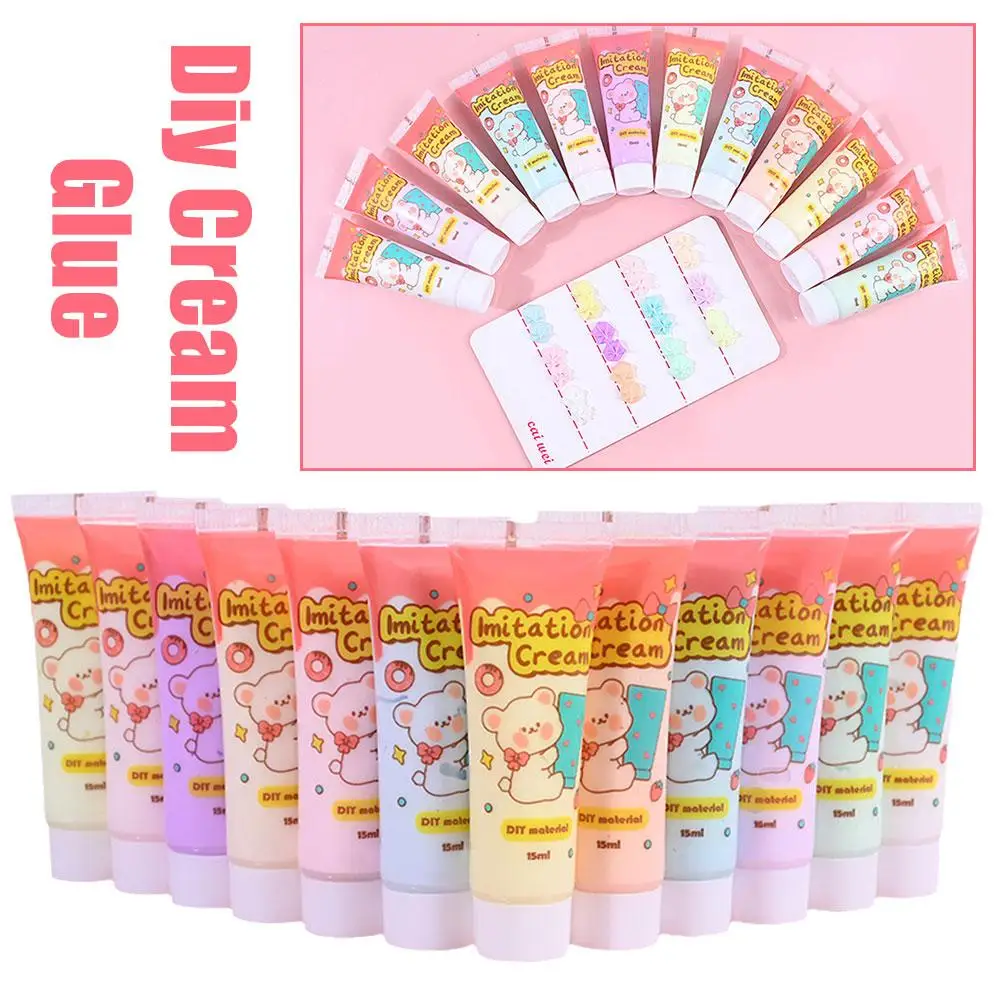 Diy Imitation Cream Glue Homemade Mobile Phone Hairpin Card Glues Accessories Craft Material Clay 15ml Cream Resin C6l0