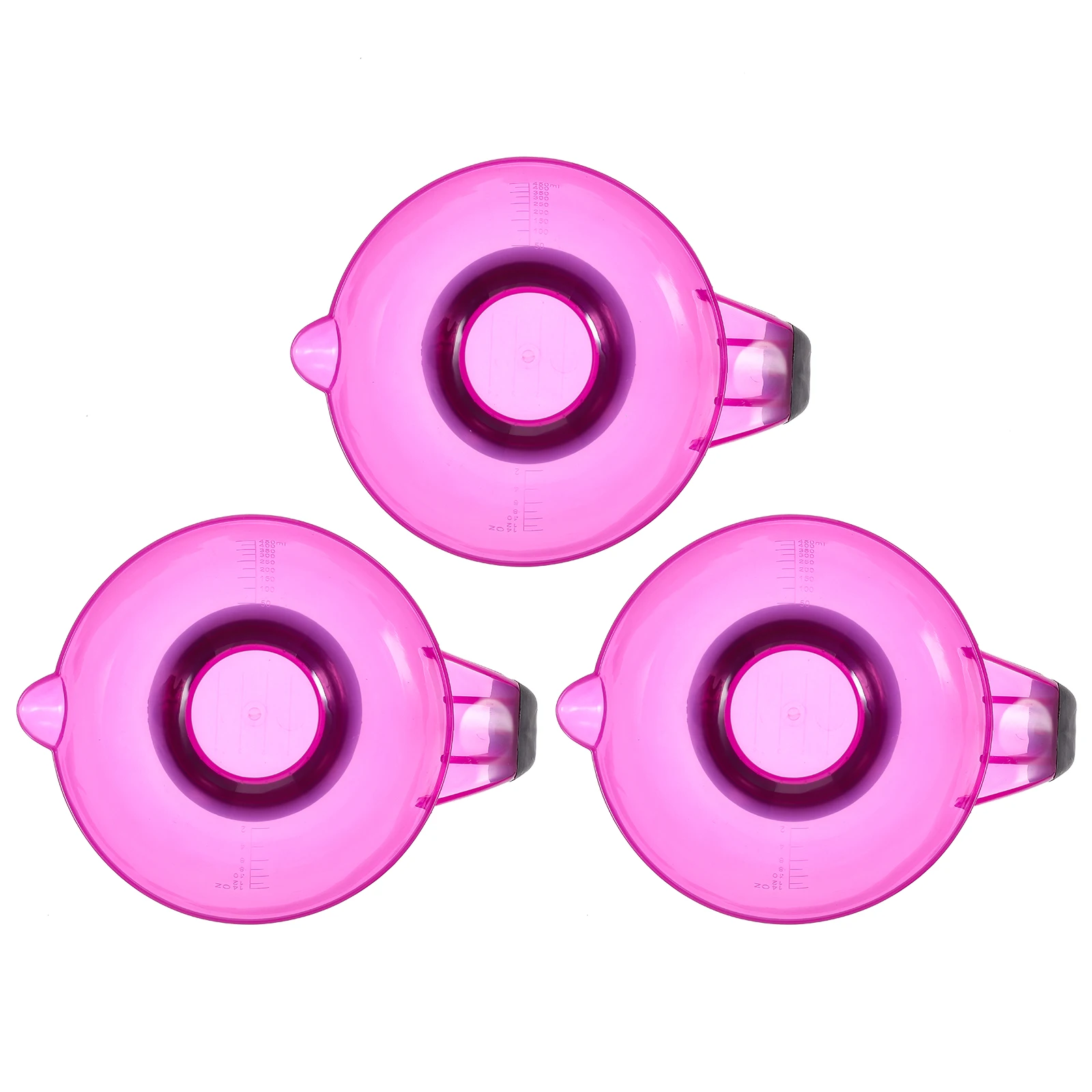 

3pcs Silicone Hair Dye Bowl Color Trays Salon Mixing Tint Bleaching Cup Reusable Hard No Mess Hair Coloring Tool