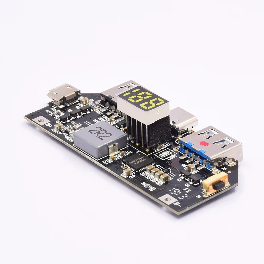USB Type-C QC3.0 PD SW6106 Quick Charging Board 5V-12V Fast Charger Module LED Display For Lithium Li-ion Battery DIY Power bank