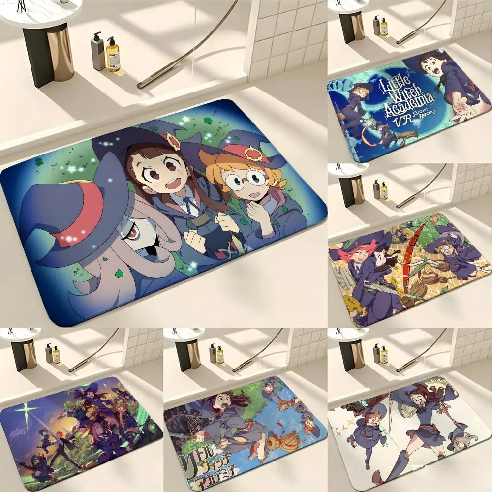 Cute L-Little Witch Academia Floor Mat Absorbent Floor Mat Non-Slip Entrance Rug for Bathrooms Restrooms and Toilets