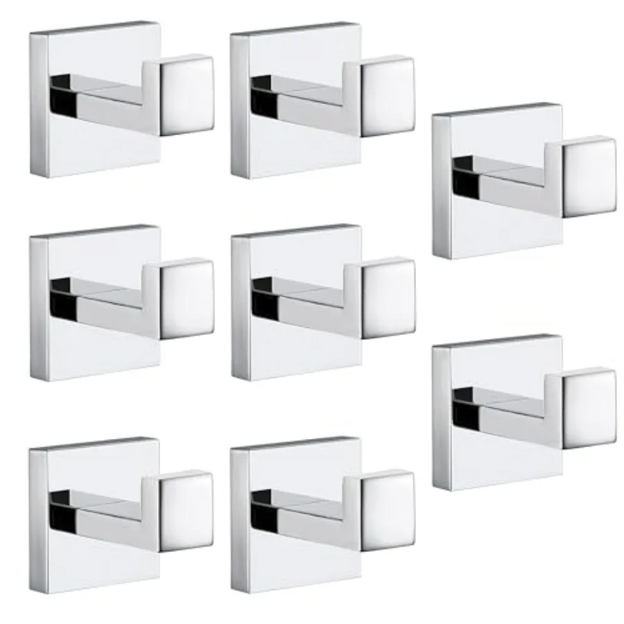 

Towel Hooks For Bathrooms, Towel Hook For Kitchen Bathroom, SUS304 Stainless Steel Coat Hook, Square Heavy Duty Robe Hooks For