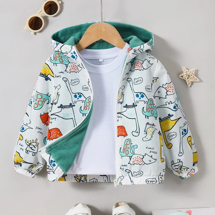 2025 Girls' Fleece-Lined Coat Long Sleeve Button-Up Jacket For Kids Girls Outerwear Fall/Winter Baby Parkas Clothes For Outdoor