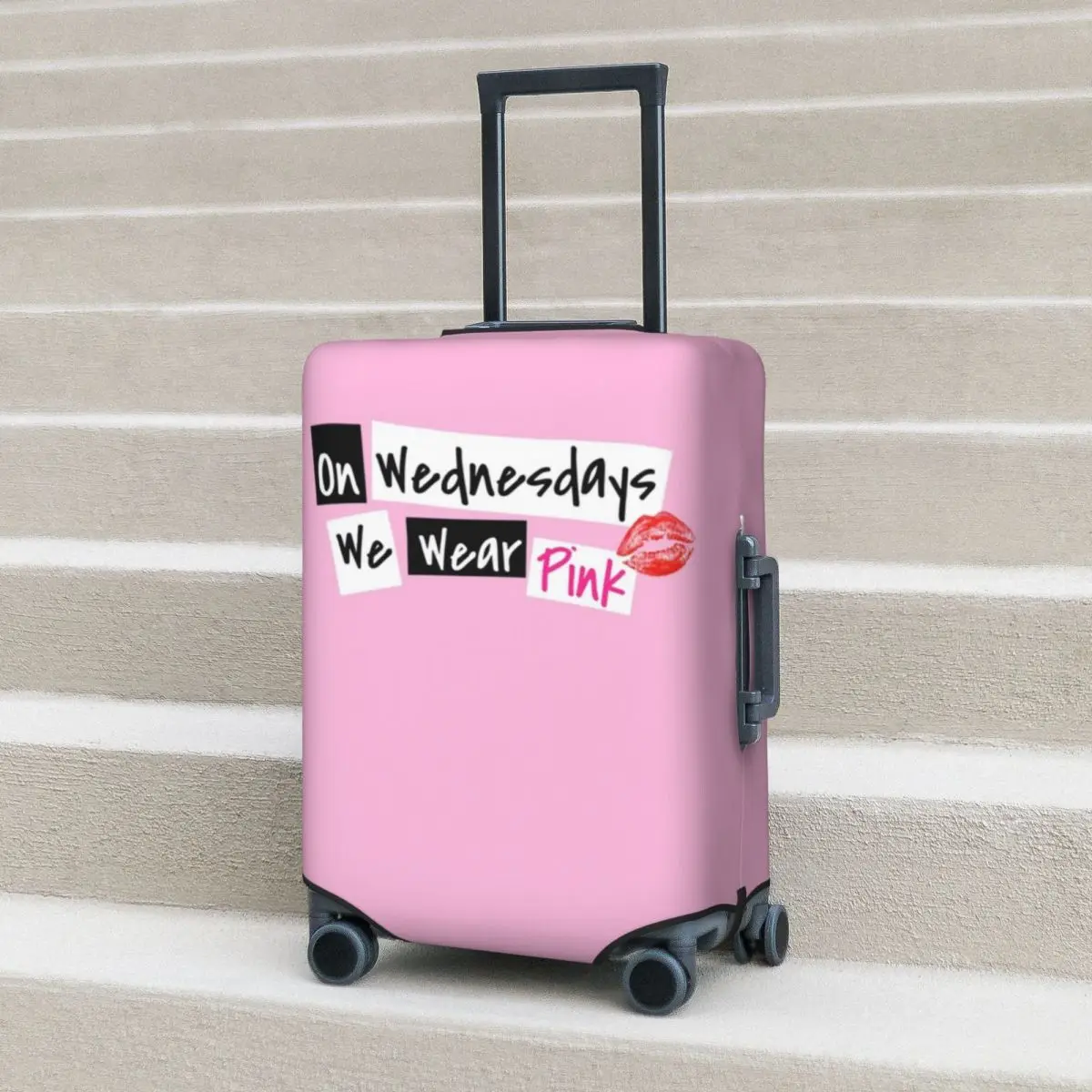 Funda para maleta Mean Girls en los miércoles usamos rosa viaje de crucero vacaciones útil accesorios de equipaje protección