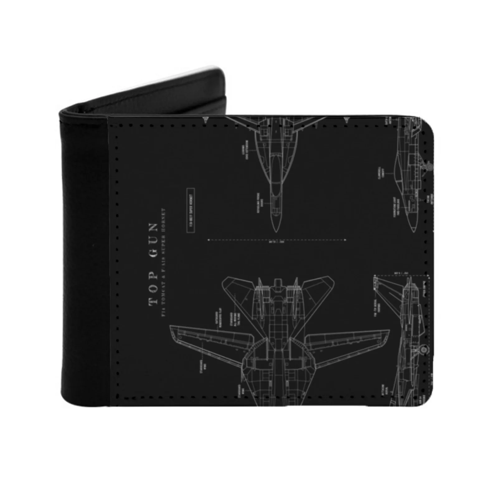 

: F14 Tomcat Vs Fa18 Super Hornet White Stencil No Background Men Wallets Card Man Wallet Short Purse Bi-Fold Personalized