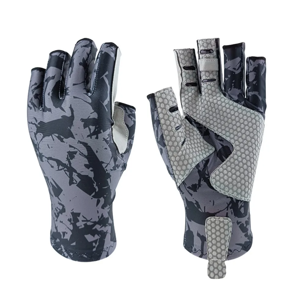 Sun Protection Half Finger Fishing Gloves Fingerless Half-finger Fingerless Fishing Gloves Sun-proof Anti-Slip Nautical Sports