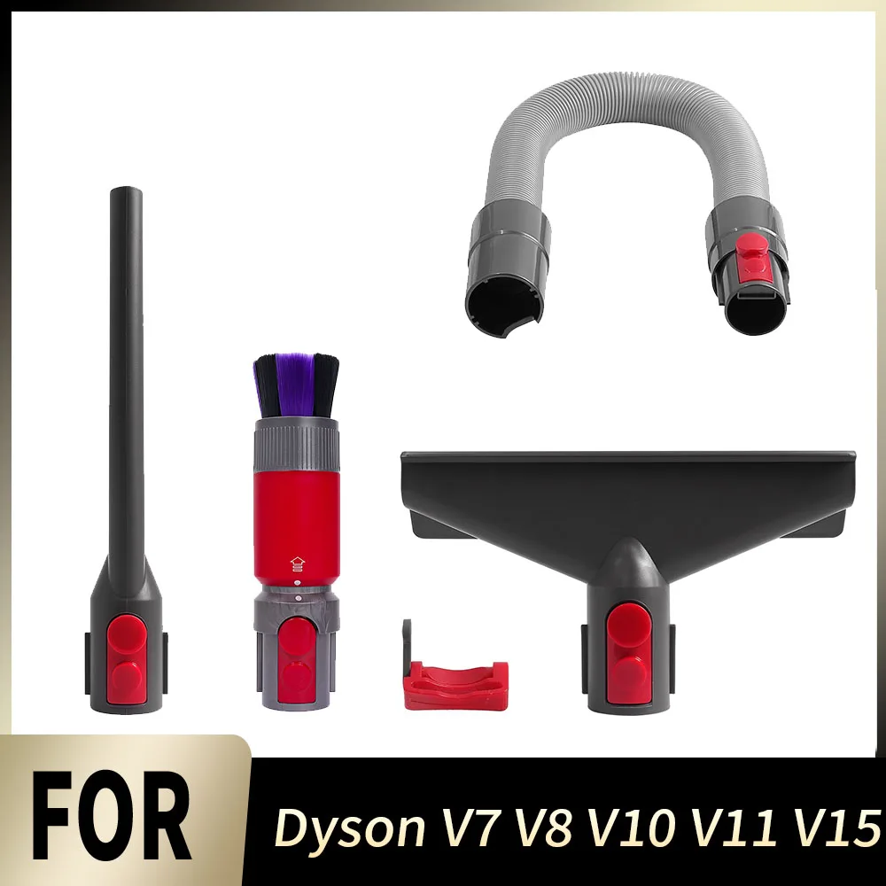 Traceless Soft Brush Dusting Brush Flexible Extension Hose Flat Suction Nozzle Head Vacuum Tool Part for Dyson V7 V8 V10 V11 V15