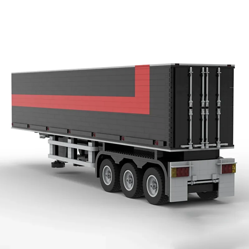 Blocos de Montar Moc Semi-reboque para Modelo de Caminhão de Polícia Gigante, Bloco de Tecnologia Adaptado ao 5571-1, Brinquedo DIY para Montagem, Presente de Feriado