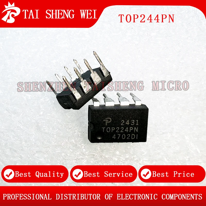 5 pieces of brand new TOP244P TOP244PN DIP-8 power management chip brand new