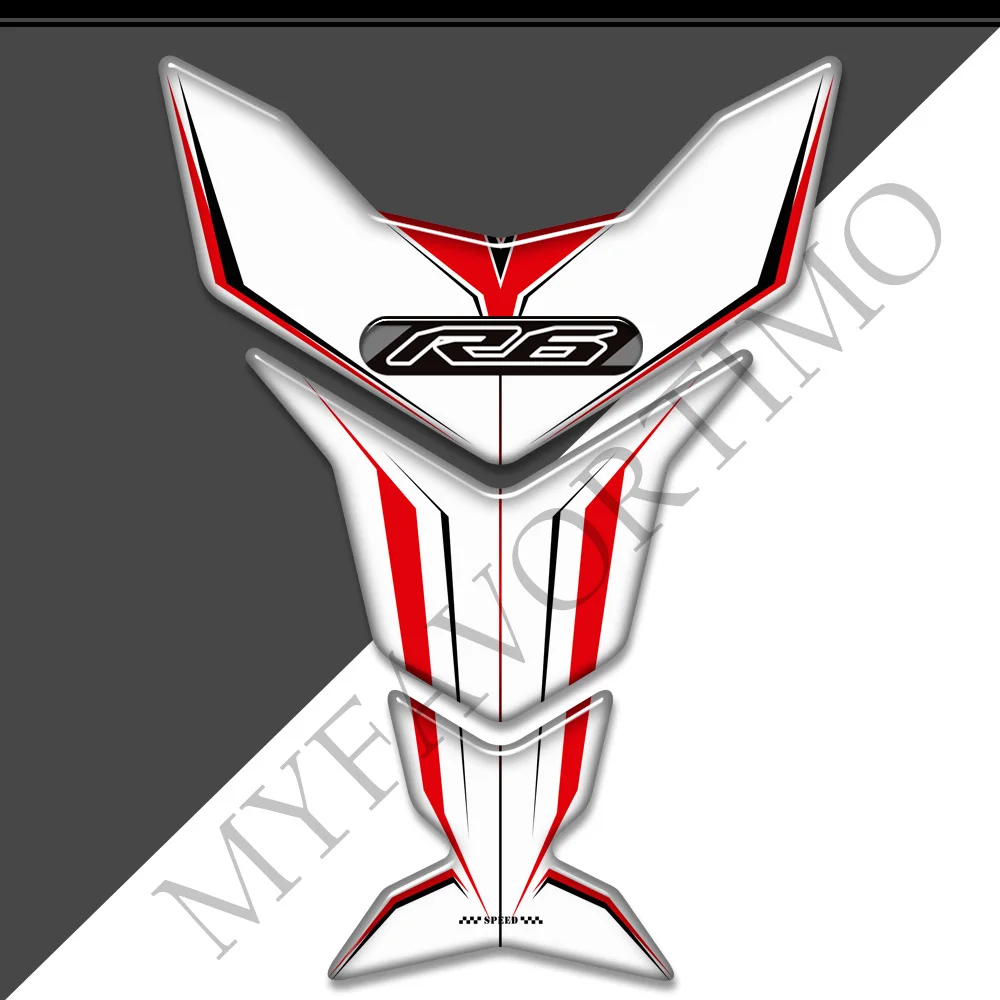 For YAMAHA YZF-R6 YZF R6 Motorcycle Protector Tank Pad Stickers Decals YZFR6 Emblem Badge Logo Gas Fuel Oil Kit Knee