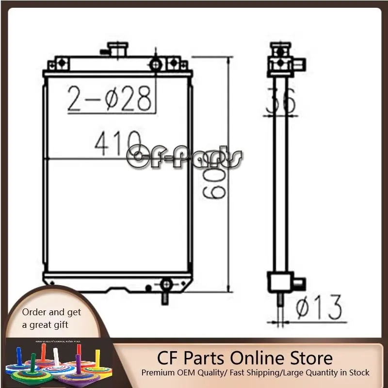 

Water Radiator Core ASS'Y 278-2195 2782195 for Caterpillar Excavator CAT 304 C CR 305 C CR Engine S4Q2T